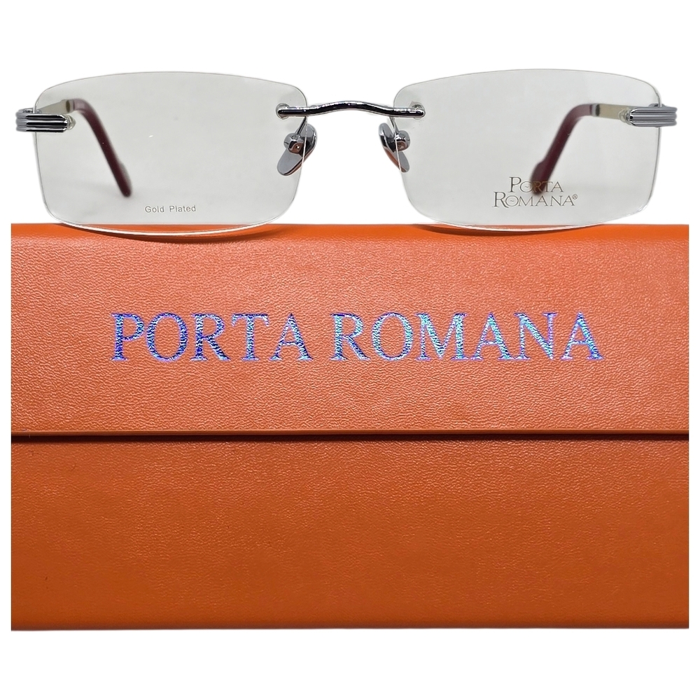 Porta Romana Silver Rimless Eyeglasses